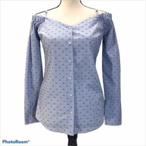 Banana Republic Off the Shoulder Button Up